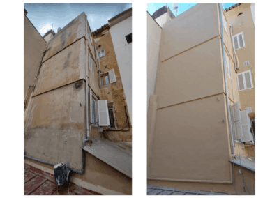 Reforma de fachada (Antes y Después) Calle Socorro, 46 en Palma